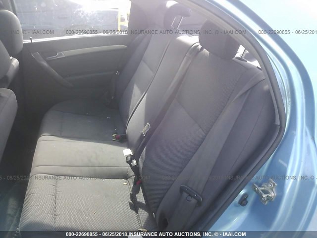 KL1TD56667B142546 - 2007 CHEVROLET AVEO LS BLUE photo 8