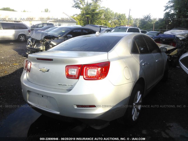 1G11H5SA0DF328756 - 2013 CHEVROLET MALIBU LTZ 银色 照片 4
