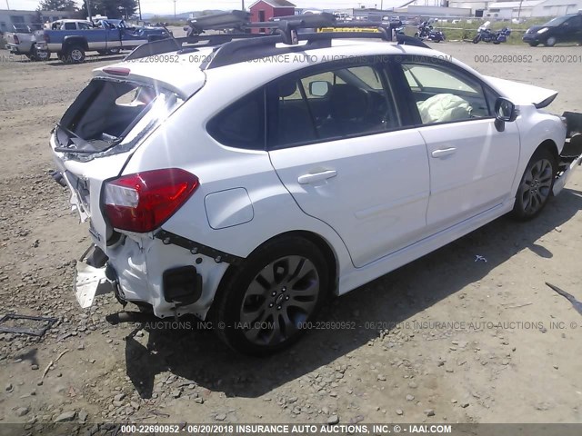 JF1GPAW62F8251615 - 2015 SUBARU IMPREZA SPORT LIMITED WHITE photo 4