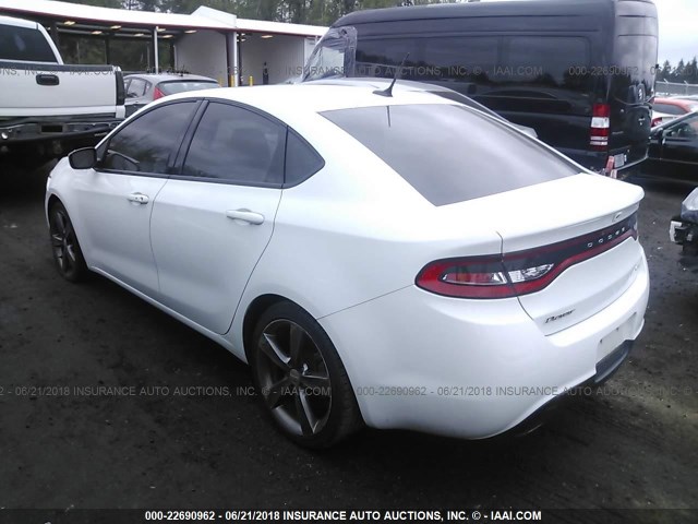 1C3CDFEB7FD252980 - 2015 DODGE DART GT WHITE photo 3