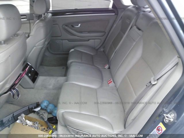 WAUML44E46N021724 - 2006 AUDI A8 L QUATTRO GRAY photo 8