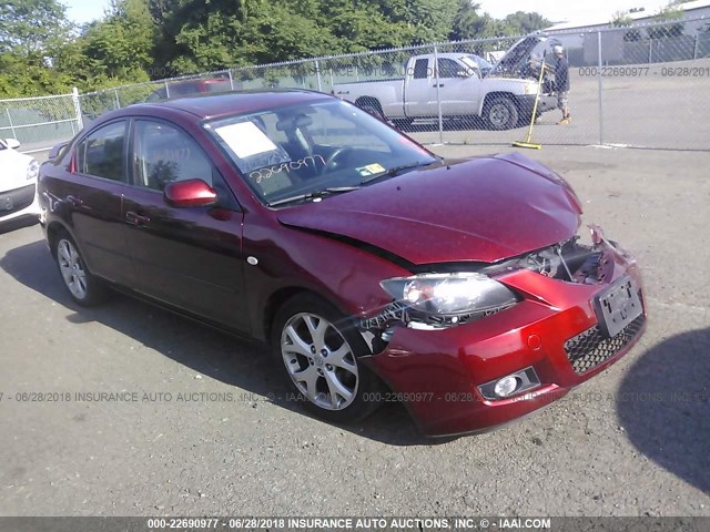 JM1BK32G691194832 - 2009 MAZDA 3 I BURGUNDY photo 1