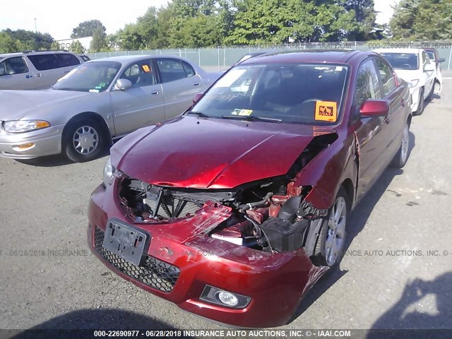 JM1BK32G691194832 - 2009 MAZDA 3 I BURGUNDY photo 6