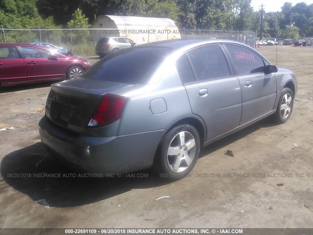1G8AL55F96Z164867 - 2006 SATURN ION LEVEL 3 GRAY photo 4