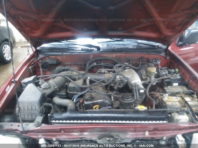 4TASM92N3YZ678528 - 2000 TOYOTA TACOMA XTRACAB PRERUNNER მუქწითელი ფოტო 10