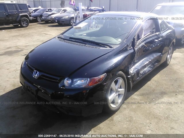 2HGFG12948H580658 - 2008 HONDA CIVIC EXL შავი ფოტო 2
