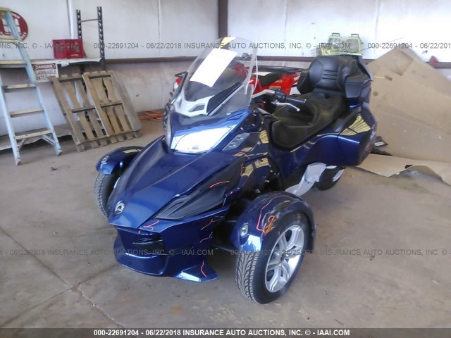 2BXJBKC17BV000687 - 2011 CAN-AM SPYDER ROADSTER RT BLUE photo 2