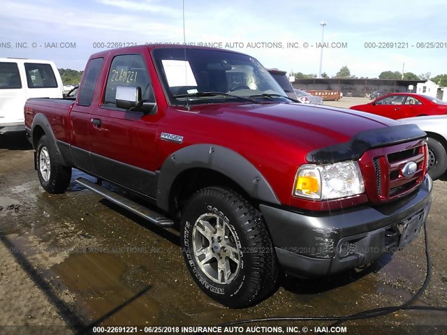 1FTZR45EX6PA14416 - 2006 FORD RANGER SUPER CAB MAROON photo 1