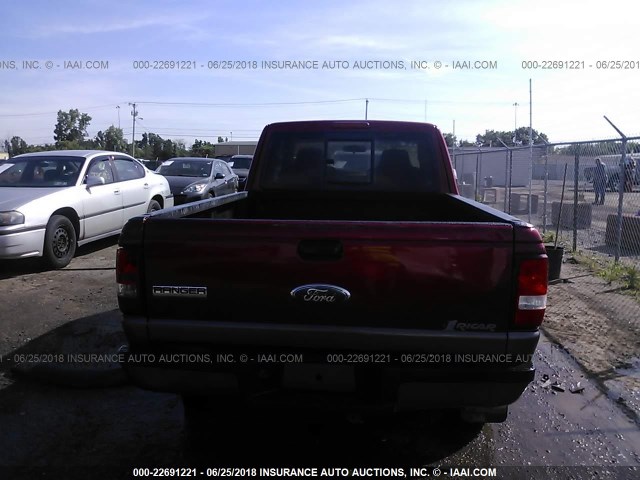 1FTZR45EX6PA14416 - 2006 FORD RANGER SUPER CAB MAROON photo 8