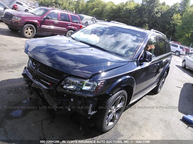 3C4PDDGG1ET282026 - 2014 DODGE JOURNEY CROSSROAD BLACK photo 2