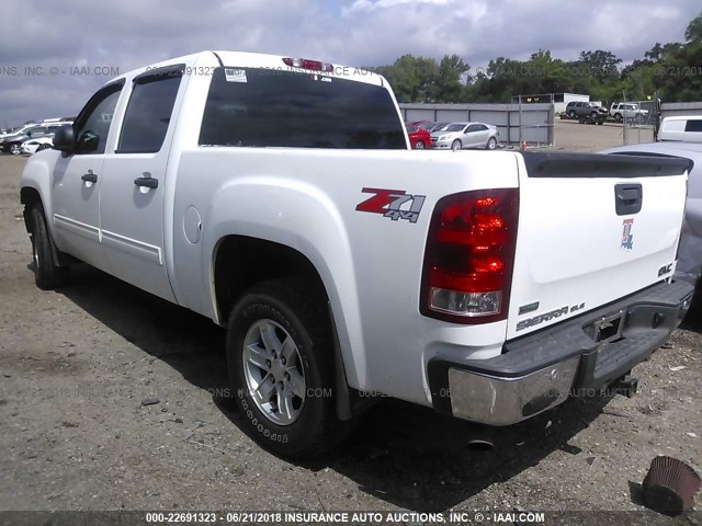 3GTP2VE35BG140049 - 2011 GMC SIERRA K1500 SLE WHITE photo 3