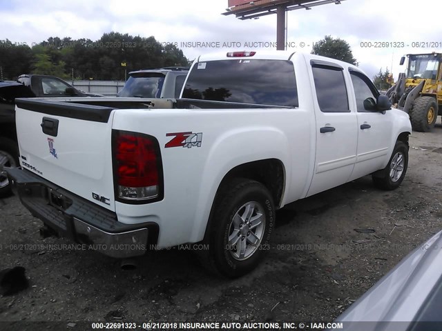 3GTP2VE35BG140049 - 2011 GMC SIERRA K1500 SLE WHITE photo 4