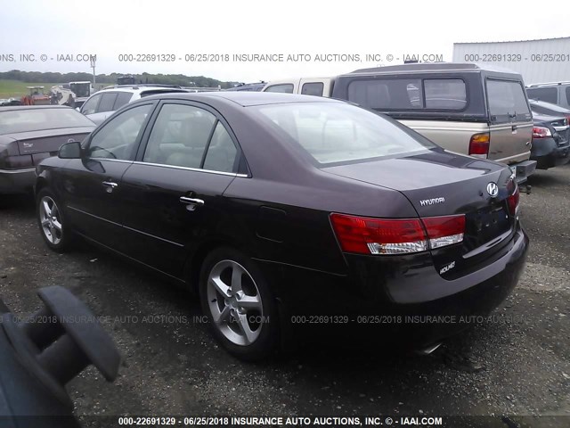 5NPEU46F56H141235 - 2006 HYUNDAI SONATA GLS/LX BURGUNDY photo 3