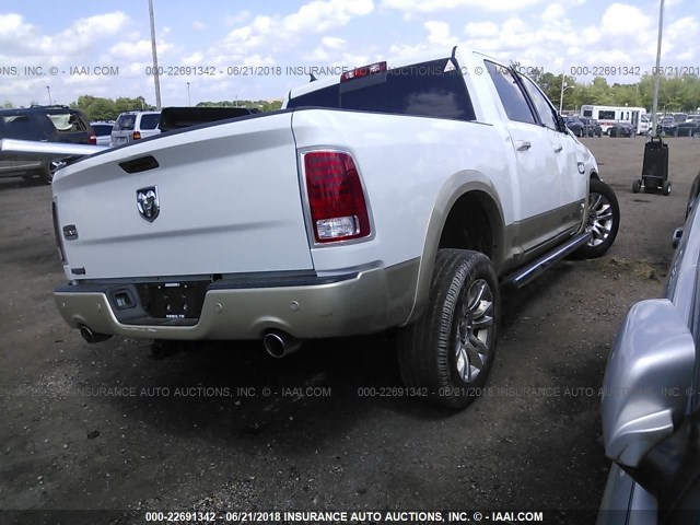 1C6RR6PT3ES144466 - 2014 RAM 1500 LONGHORN WHITE photo 4