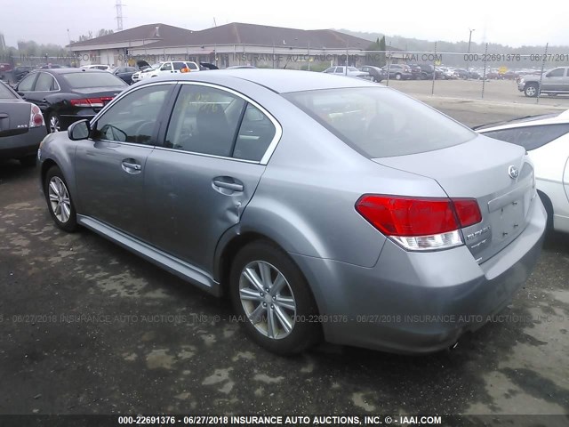 4S3BMCC60B3259636 - 2011 SUBARU LEGACY 2.5I PREMIUM SILVER photo 3