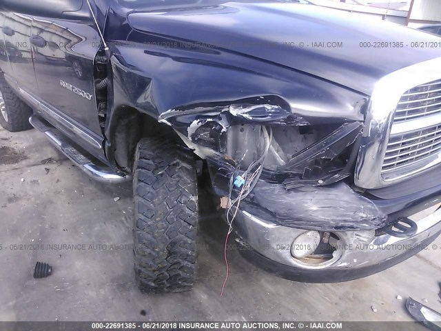 3D7KS28C05G705144 - 2005 DODGE RAM 2500 ST/SLT 黑色 照片 6