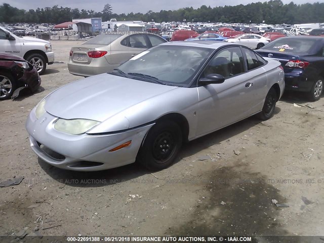 1G8ZN12802Z280335 - 2002 SATURN SC1 SILVER photo 2