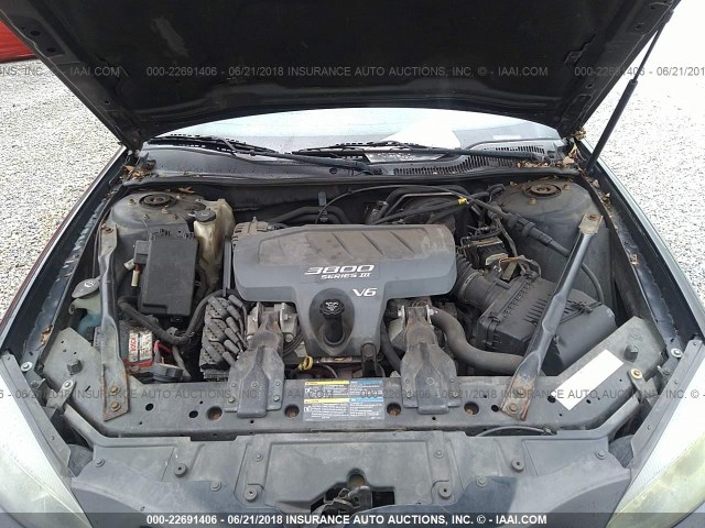 2G2WP522451196171 - 2005 PONTIAC GRAND PRIX Чорний фото 10