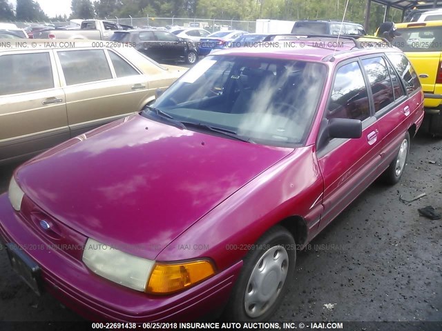 3FASP15J7SR104554 - 1995 FORD ESCORT LX/SPORT RED photo 2