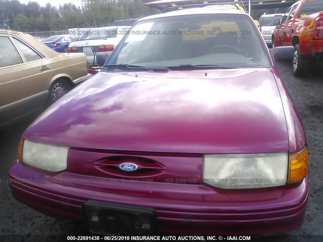 3FASP15J7SR104554 - 1995 FORD ESCORT LX/SPORT RED photo 6