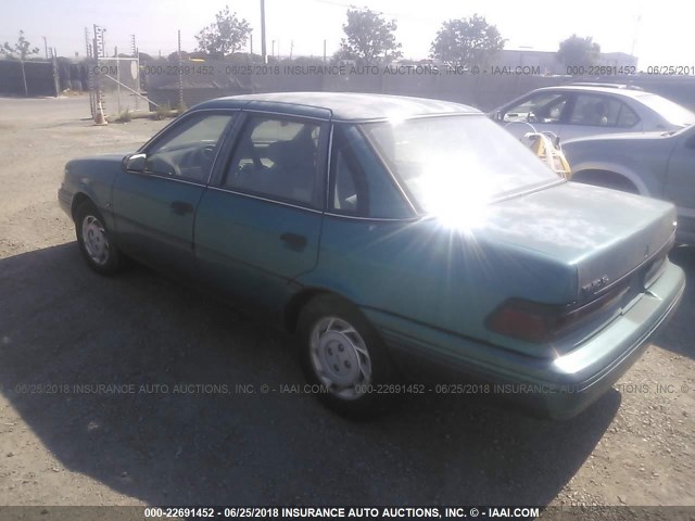 1FAPP36U0PK144173 - 1993 FORD TEMPO GL TEAL photo 3