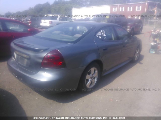 2G2WP522451223613 - 2005 PONTIAC GRAND PRIX GRAY photo 4