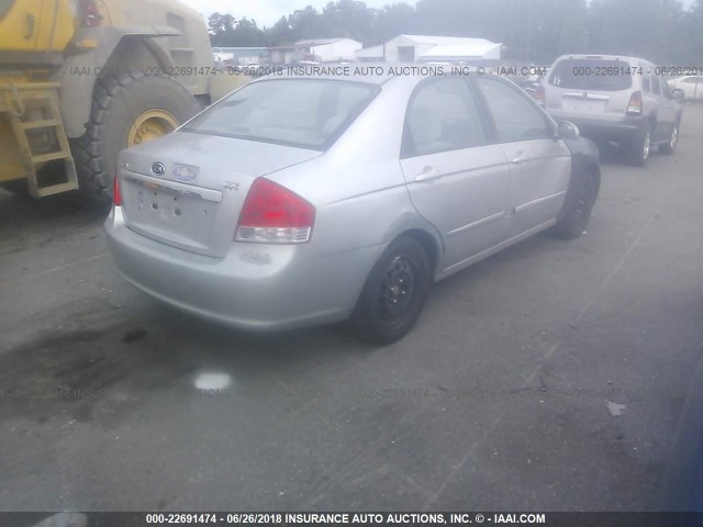 KNAFE221095586659 - 2009 KIA SPECTRA EX/LX/SX SILVER photo 4