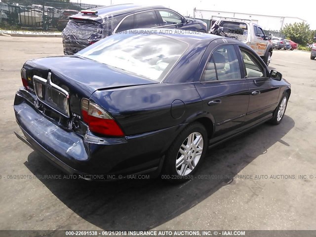 1LNHM87A14Y621495 - 2004 LINCOLN LS 蓝色 照片 4