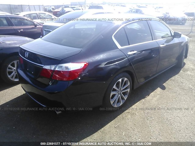 1HGCR2E54EA305331 - 2014 HONDA ACCORD SPORT BLACK photo 4