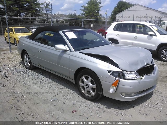 2T1FF28P02C599108 - 2002 TOYOTA CAMRY SOLARA SE/SLE ვერცხლისფერი ფოტო 1