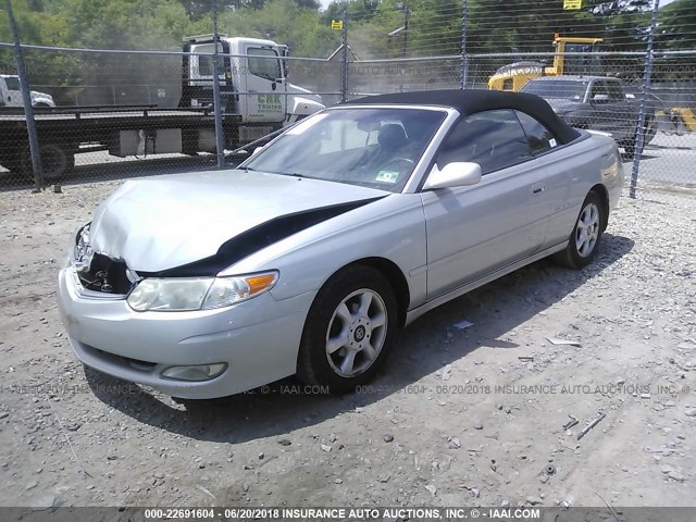2T1FF28P02C599108 - 2002 TOYOTA CAMRY SOLARA SE/SLE ვერცხლისფერი ფოტო 2