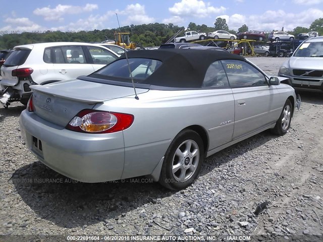 2T1FF28P02C599108 - 2002 TOYOTA CAMRY SOLARA SE/SLE ვერცხლისფერი ფოტო 4