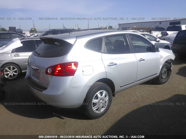 JN8AS5MV7CW407305 - 2012 NISSAN ROGUE S/SV SILVER photo 4