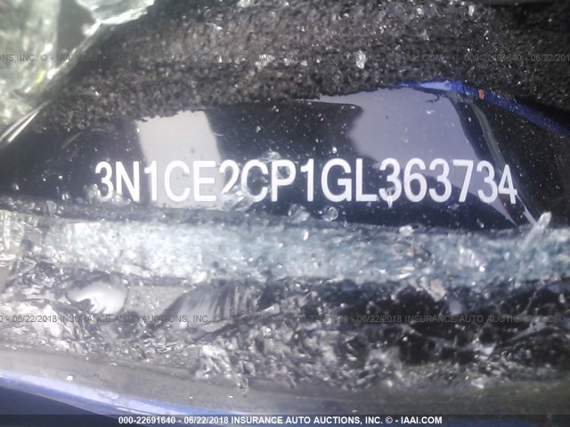 3N1CE2CP1GL363734 - 2016 NISSAN VERSA NOTE S/S PLUS/SV/SL/SR BLUE photo 9