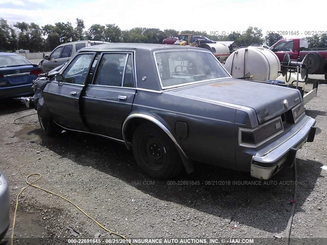 1B3BG56P2HW139546 - 1987 DODGE DIPLOMAT SE GRAY photo 3