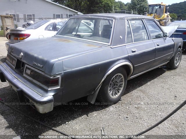 1B3BG56P2HW139546 - 1987 DODGE DIPLOMAT SE GRAY photo 4