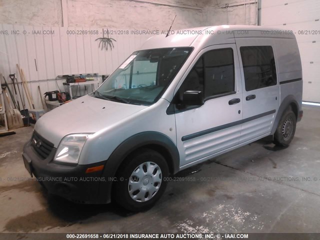 NM0LS6AN8CT121282 - 2012 FORD TRANSIT CONNECT XL GRAY photo 2