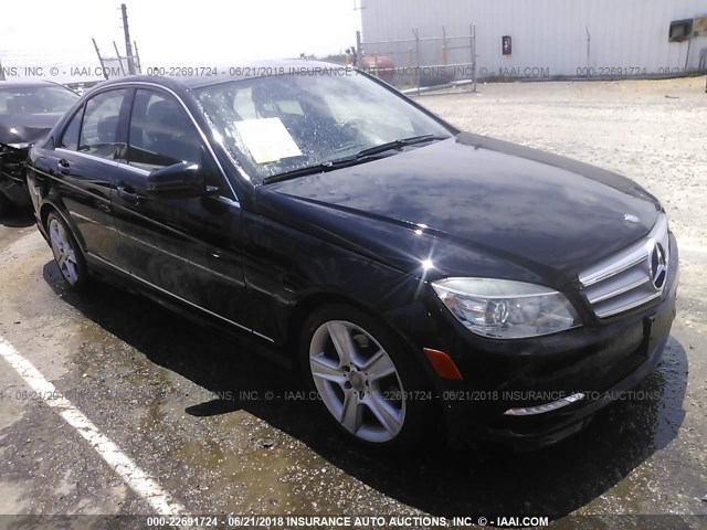 WDDGF8BB2BR153557 - 2011 MERCEDES-BENZ C 300 4MATIC BLACK photo 1