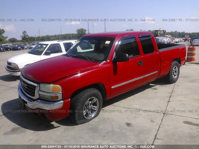 2GTEC19T141343135 - 2004 GMC NEW SIERRA C1500 RED photo 2