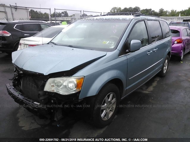 2A8HR54179R594333 - 2009 CHRYSLER TOWN & COUNTRY TOURING Light Blue photo 2