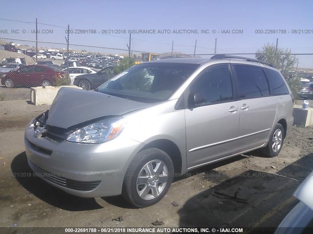 5TDZA23C85S367464 - 2005 TOYOTA SIENNA CE/LE SILVER photo 2