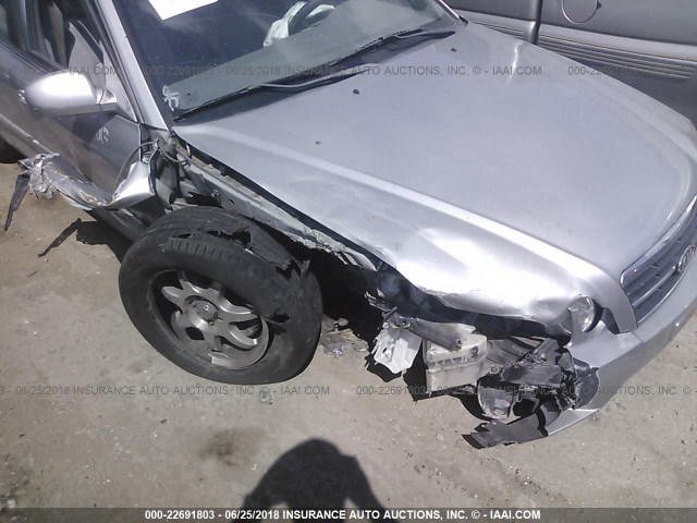 KNAGD128445287991 - 2004 KIA OPTIMA LX/EX SILVER photo 6