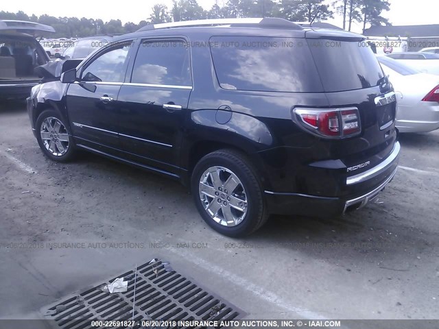 1GKKRTKD3EJ280244 - 2014 GMC ACADIA DENALI BLACK photo 3