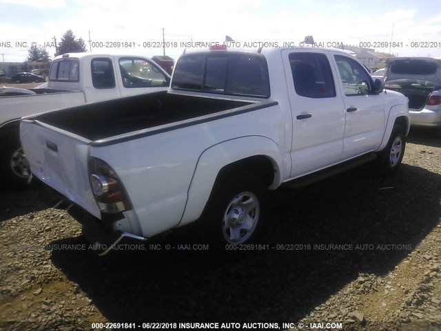 3TMJU4GNXEM171750 - 2014 TOYOTA TACOMA DOUBLE CAB PRERUNNER WHITE photo 4