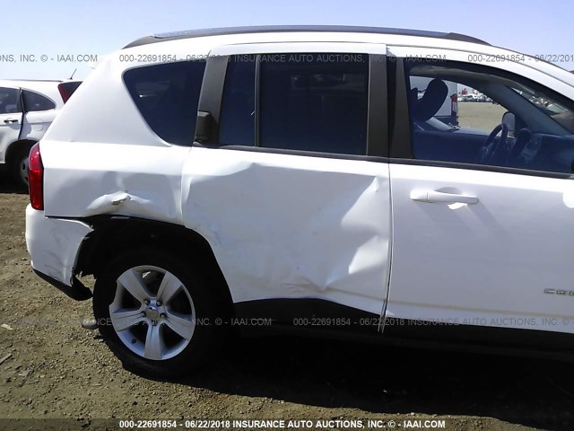 1C4NJCBB1CD626852 - 2012 JEEP COMPASS SPORT WHITE photo 6