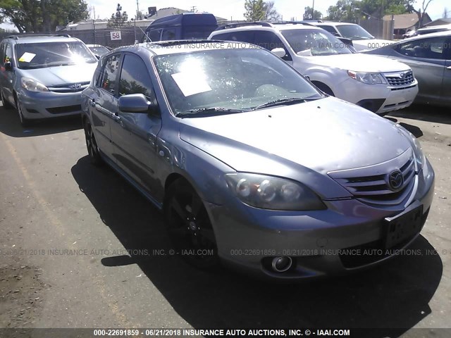 JM1BK143861491143 - 2006 MAZDA 3 HATCHBACK GRAY photo 1