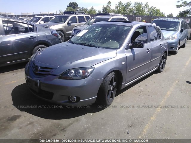 JM1BK143861491143 - 2006 MAZDA 3 HATCHBACK GRAY photo 2