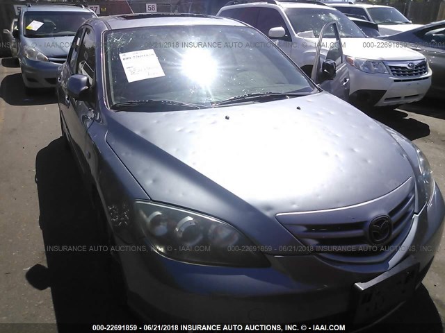 JM1BK143861491143 - 2006 MAZDA 3 HATCHBACK GRAY photo 6