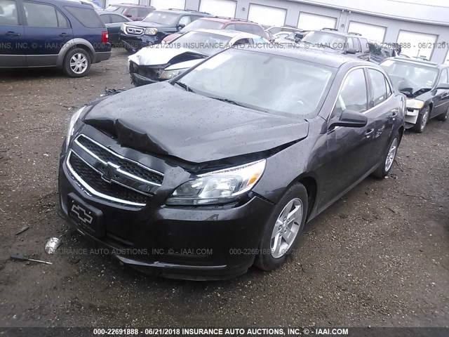 1G11B5SA6DF126893 - 2013 CHEVROLET MALIBU LS GRAY photo 2