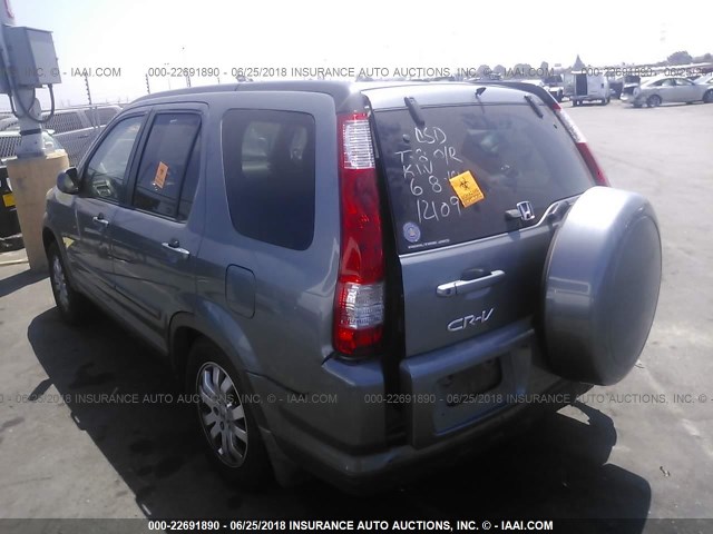 JHLRD78946C023461 - 2006 HONDA CR-V SE/EX SILVER photo 3